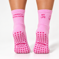 Currently Reevaluating My Life Grip Socks 💗